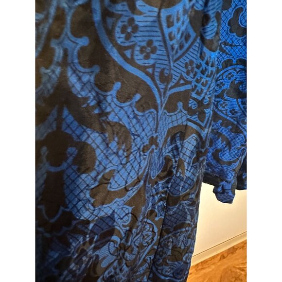 Plenty by Tracy Reese Silk Dress – Size 8 – Royal Blue & Black - Picture 3 of 12